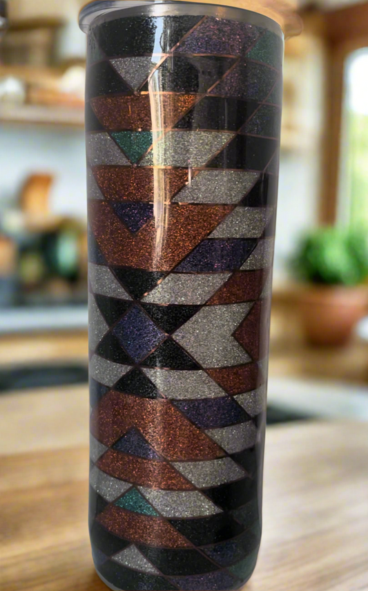 30oz Glitter Tumbler-Southwest Design