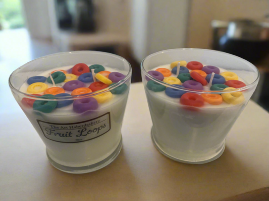 Fruit Loops Dessert Candle