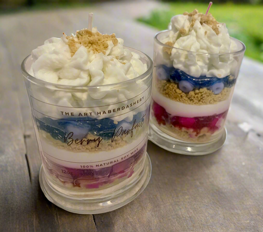 Mixed Berry Parfait Dessert Candle