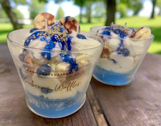 Blueberry Waffles Dessert Candle